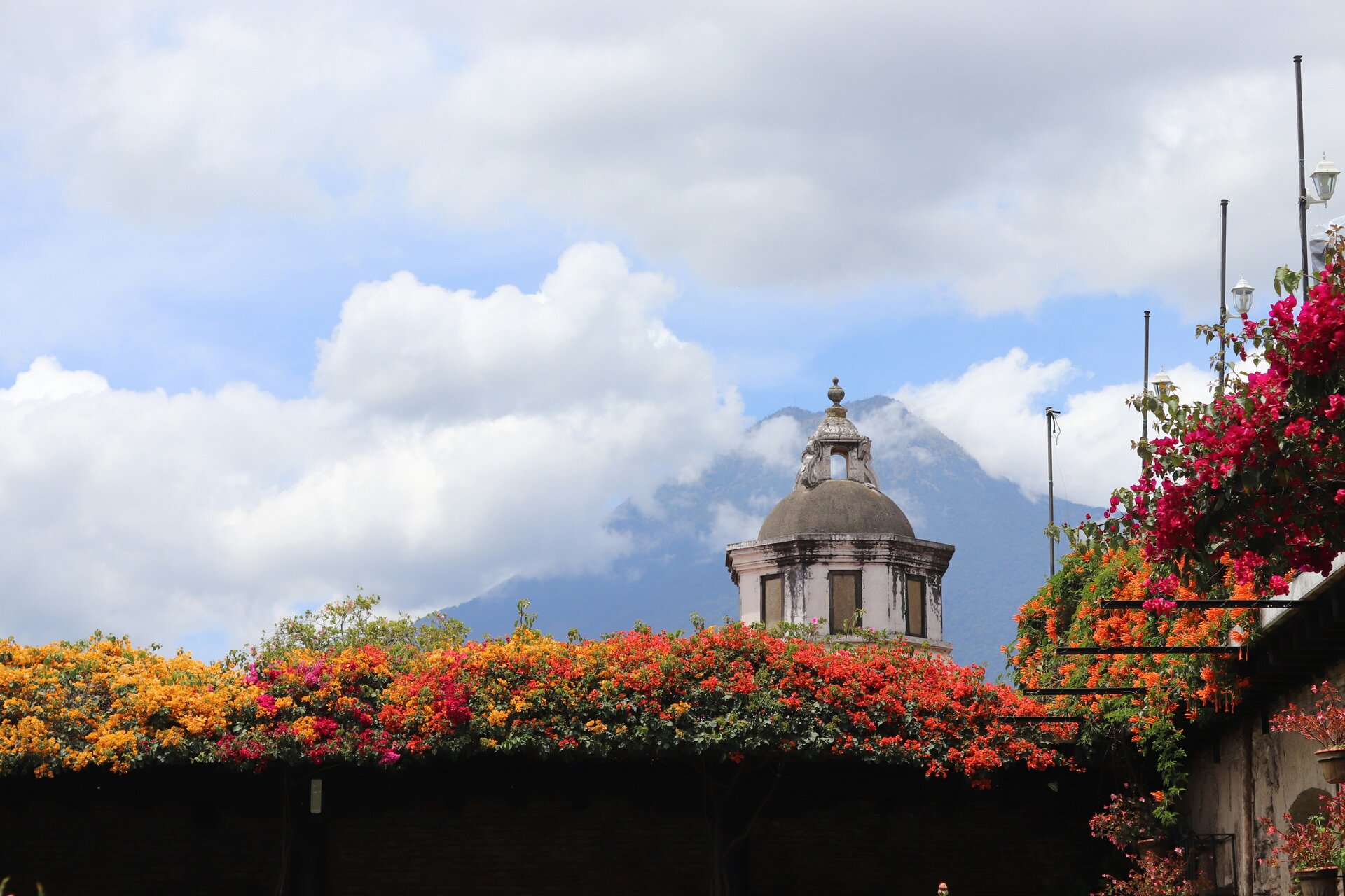 Antigua dome and volcano view
